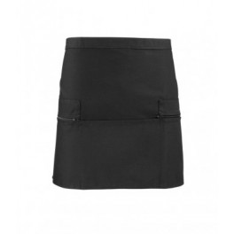 Flaming Grill Black Zip bar Apron